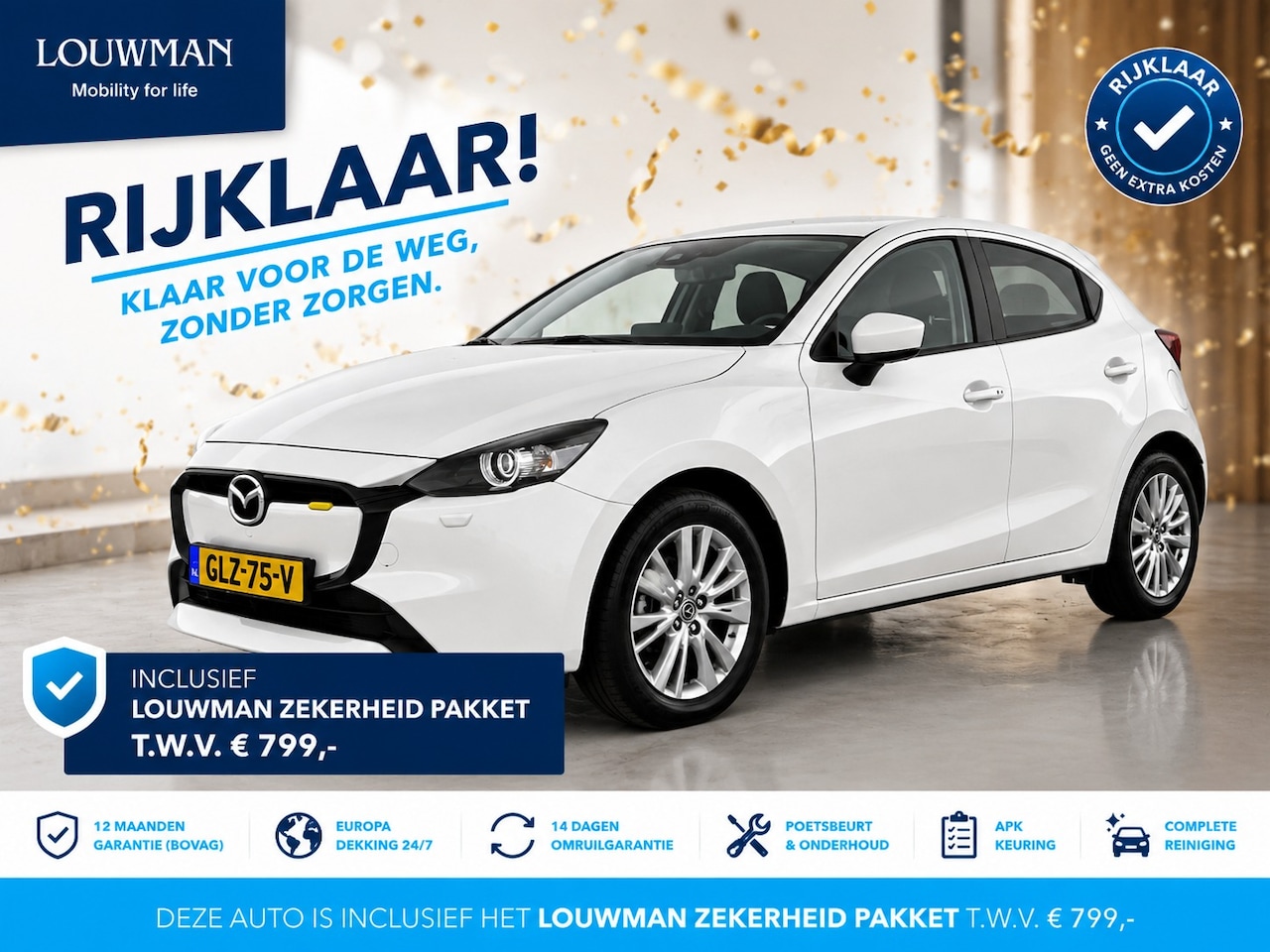 Mazda 2 - 1.5 e-SkyActiv-G 90 Exclusive-Line | RIJKLAAR INCLUSIEF AFLEVERPAKKET TWV €799,- | - AutoWereld.nl