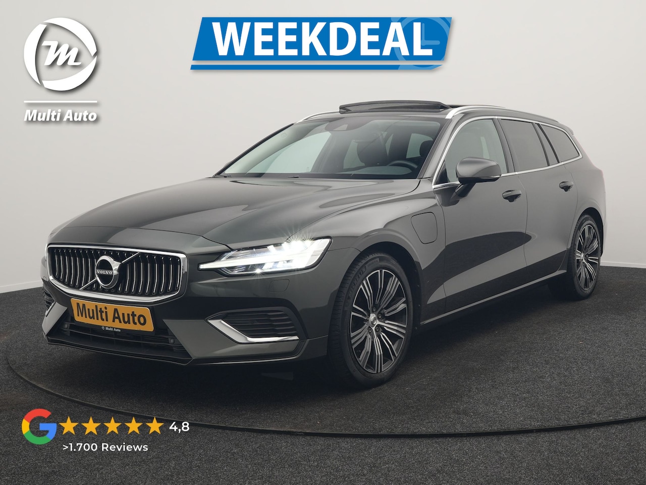 Volvo V60 - T6 Recharge AWD Inscription PHEV 340pk | Panodak | Adaptive Cruise | Elektrische achterkle - AutoWereld.nl