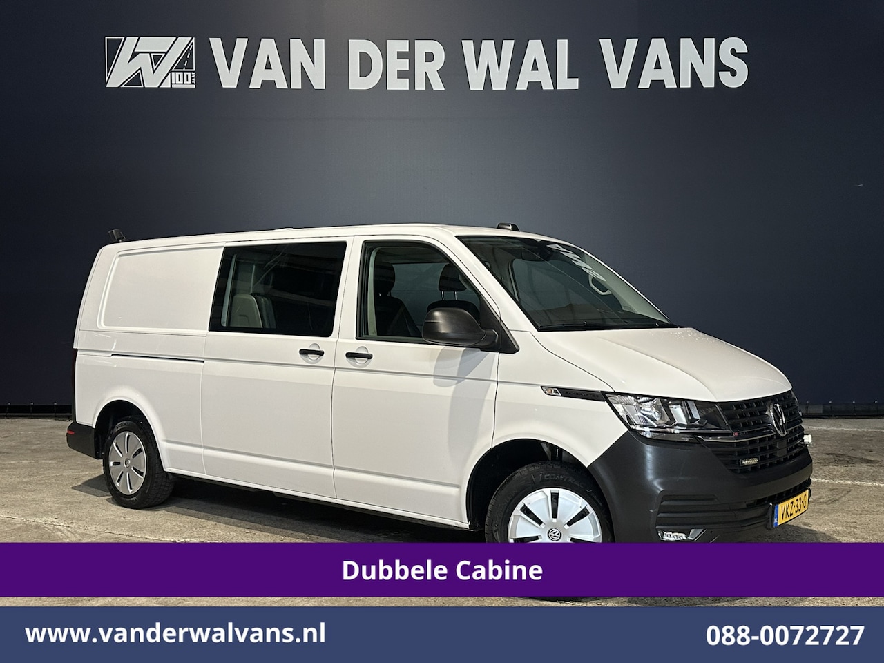 Volkswagen Transporter - 2.0 TDI 150pk 4Motion L2H1 Dubbele Cabine Euro6 Airco | 5-Zits | Apple Carplay | Cruisecon - AutoWereld.nl
