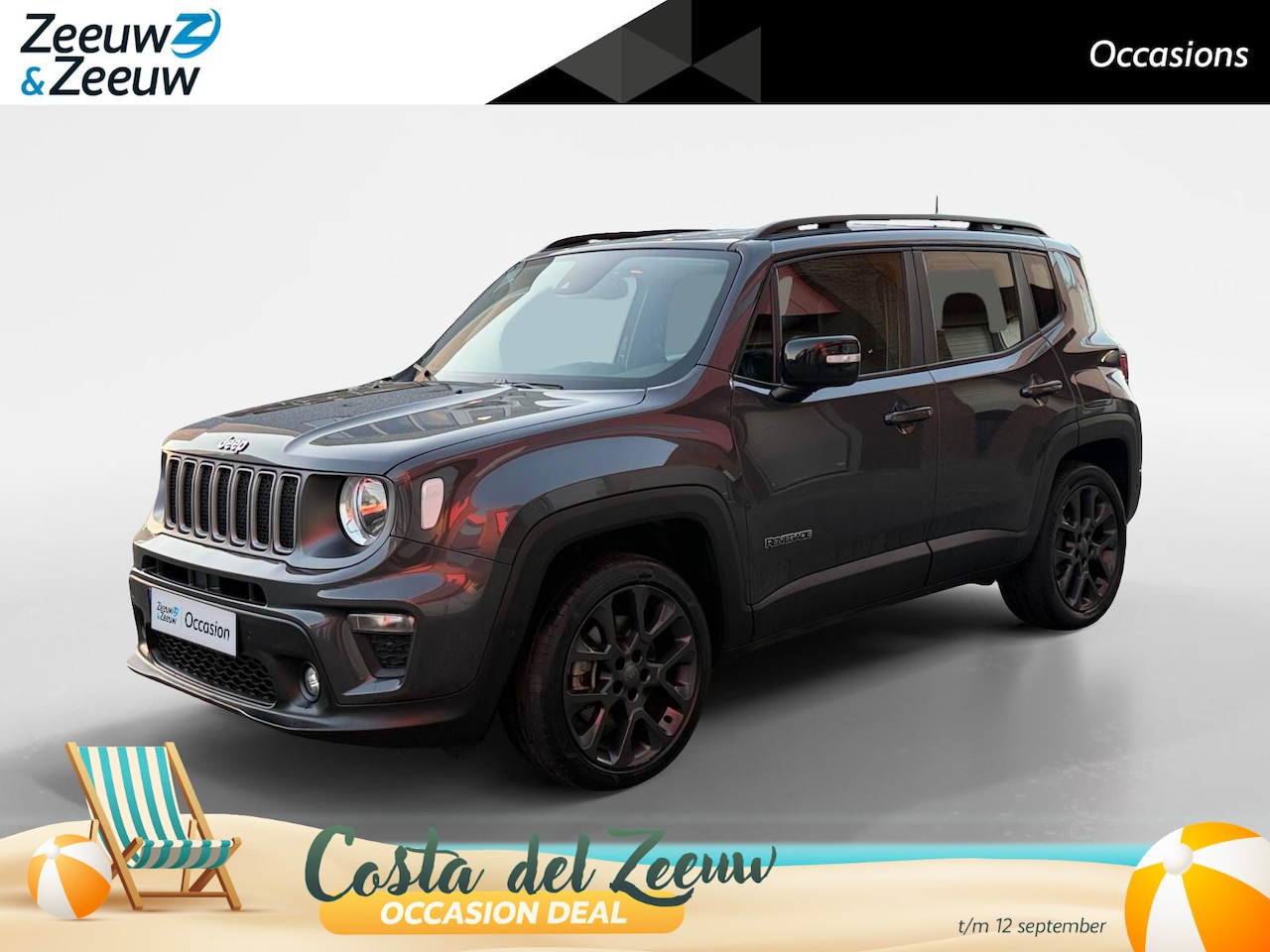 Jeep Renegade - 1.5T e-Hybrid S 190PK AUTOMAAT | Black line| Lichtmetalen velgen| Parkeer sensoren V\A| Na - AutoWereld.nl