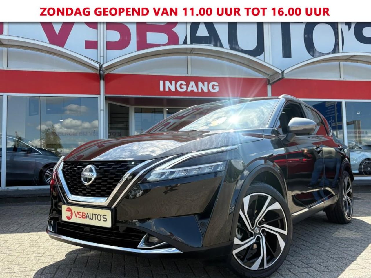 Nissan Qashqai - 1.3 MHEV TEKNA PLUS 158PK AUT. LEER PANO CAMERA NAVI CARPLAY HEAD UP - AutoWereld.nl