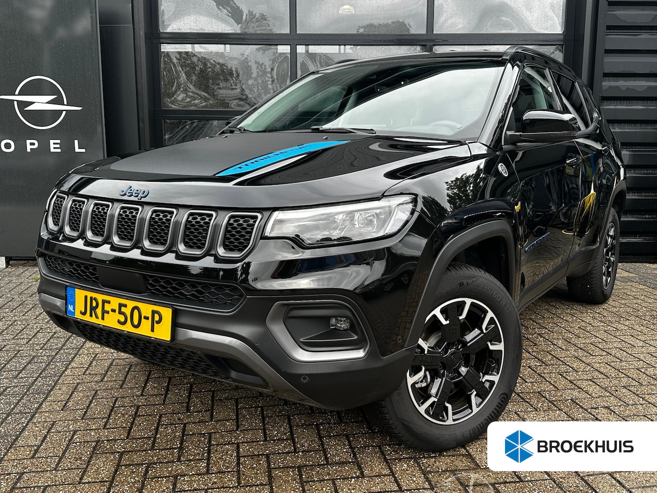 Jeep Compass - 4xe 240PK Plug-in Hybrid Trailhawk | SOH 97,65%| LEDER| STOELVERKOELING| ELEK. VERSTELBAAR - AutoWereld.nl