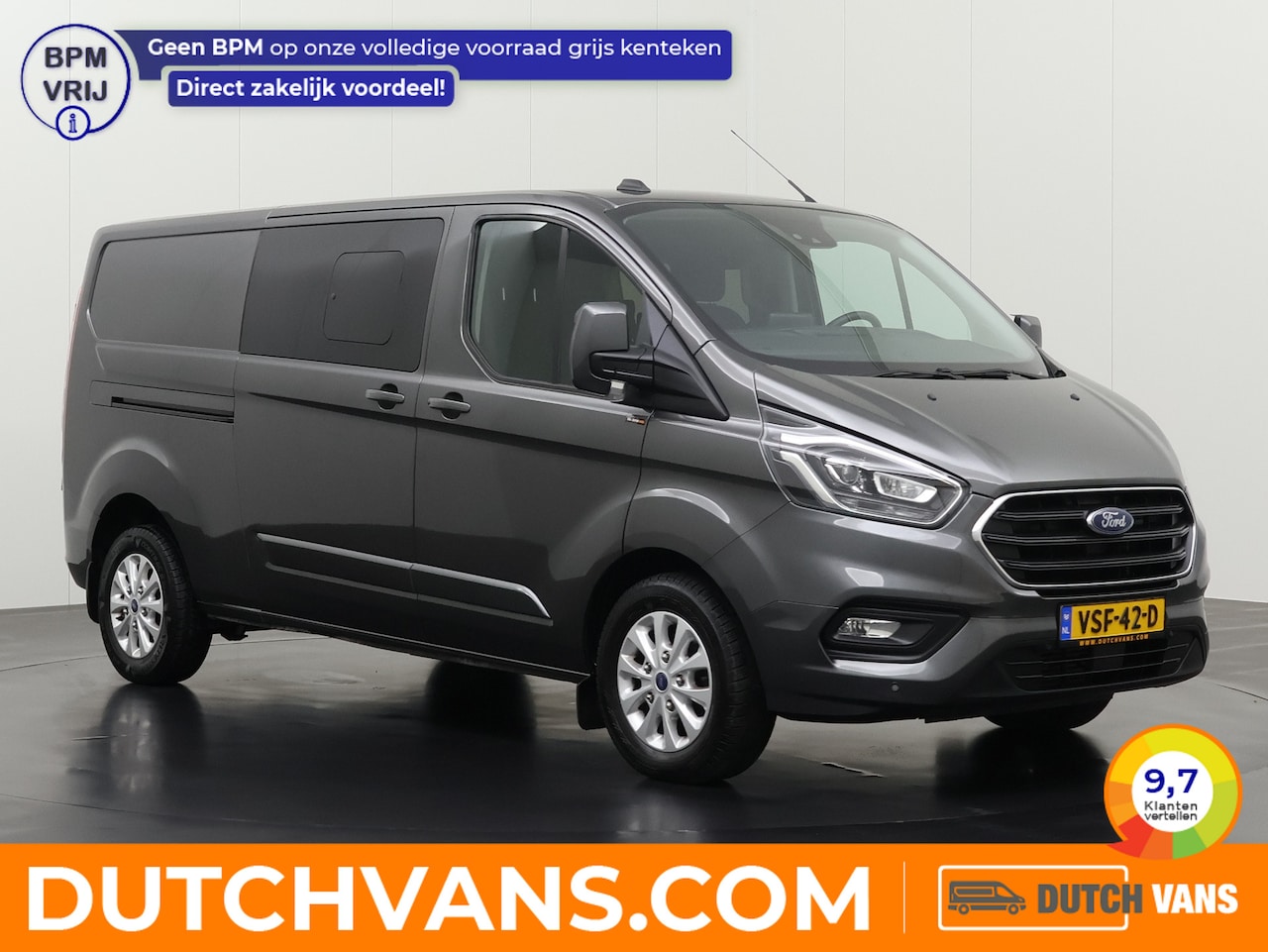 Ford Transit Custom - 2.0TDCI 170PK Automaat Lang Dubbele Cabine | 2xSchuifdeur | Navigatie | Camera | 2xSchuifd - AutoWereld.nl
