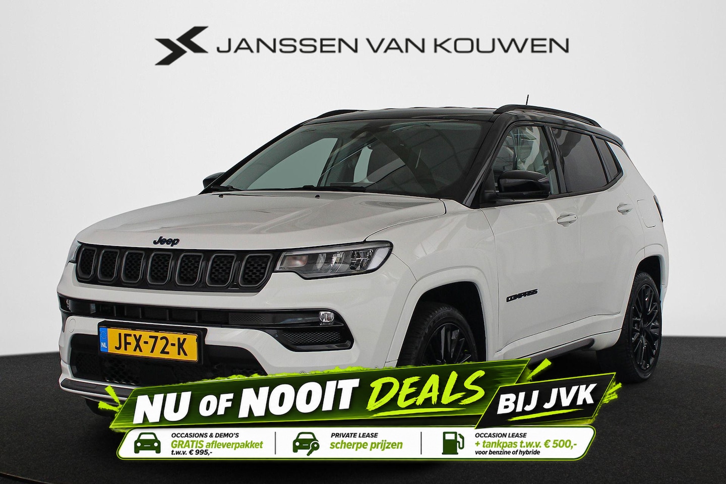 Jeep Compass - 4xe 240 Plug-in Hybrid Electric S * Stuur/Stoelverwarming * 360-Camera * Carplay * Alpine - AutoWereld.nl