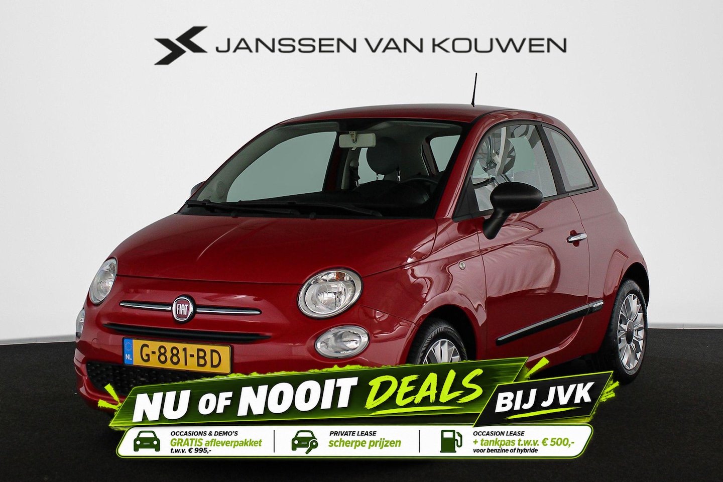 Fiat 500 - 0.9 TwinAir Turbo Young Airco Navigatie Cruise Control 15" - AutoWereld.nl