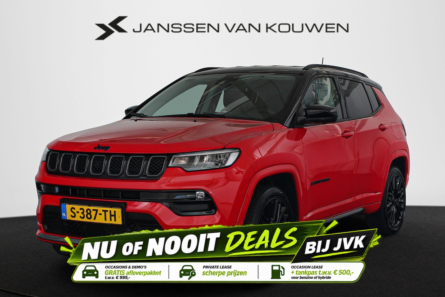 Jeep Compass - 4xe 240 Plug-in Hybrid Electric S Winterpakket 360 Camera Memory Keyless - AutoWereld.nl