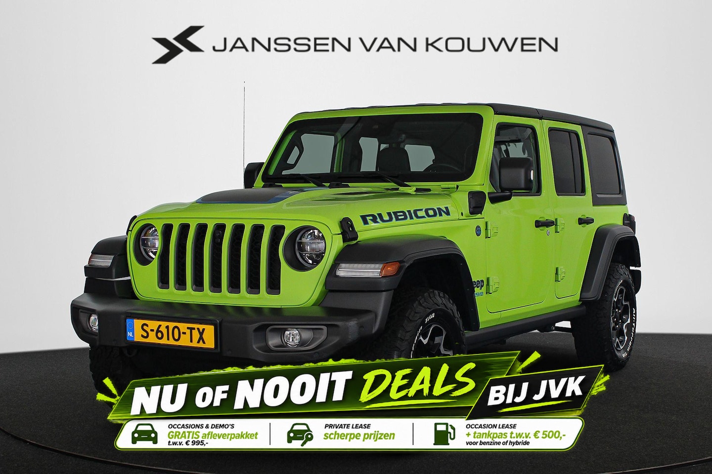 Jeep Wrangler Unlimited - 4xe 380 Rubicon Leder Stuur-Stoelverwarming Camera Alpine Keyless - AutoWereld.nl