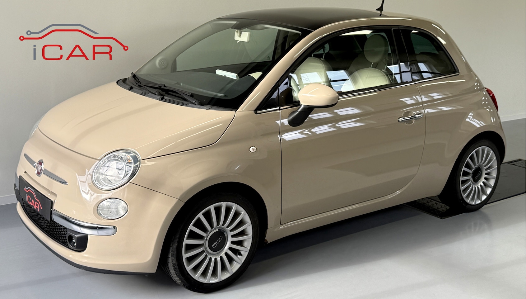Fiat 500 - 1.2 Cult-Vol Leder-Panorama-Carplay Cappuccino - AutoWereld.nl