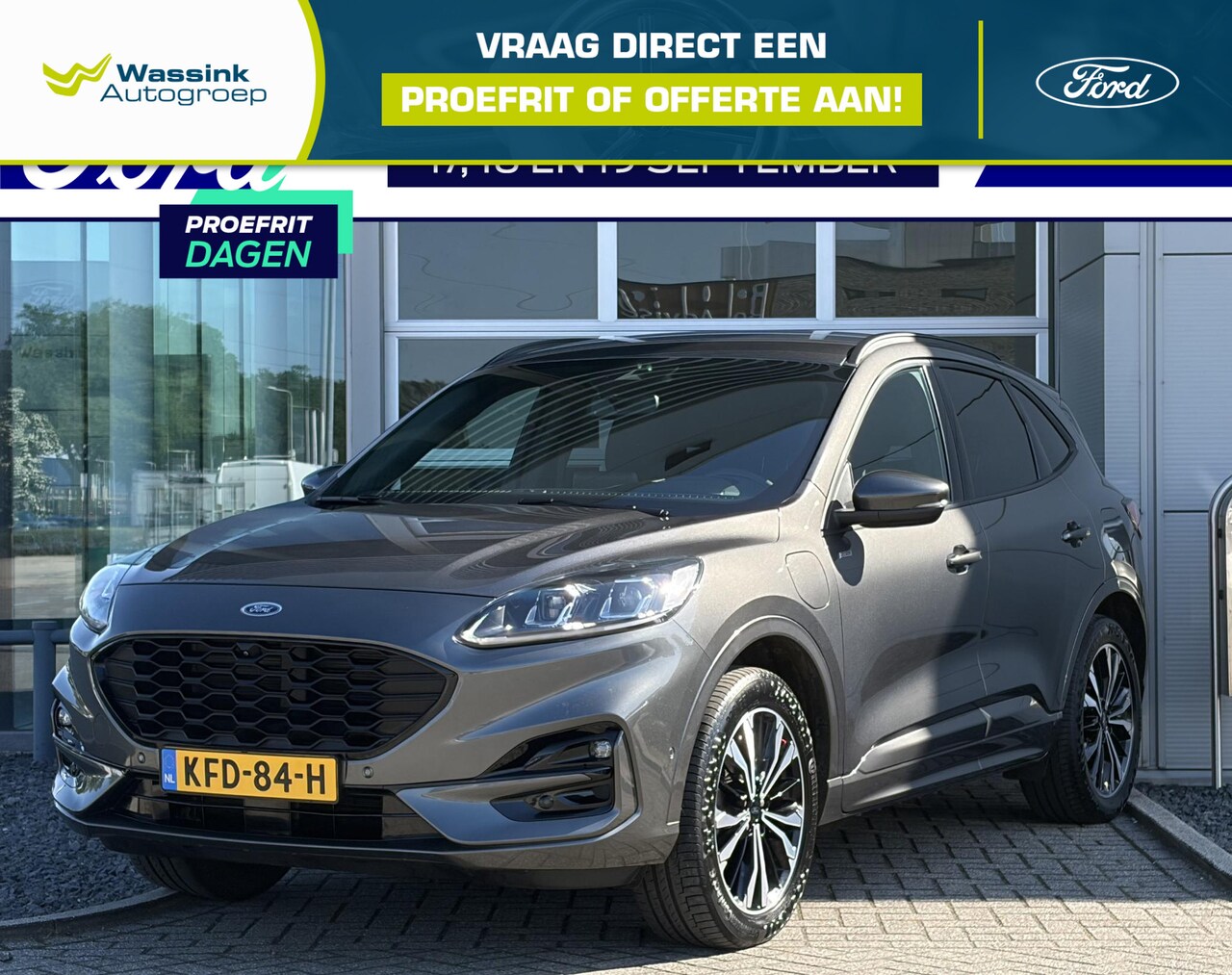 Ford Kuga - 2.5 PHEV ST-Line | elektrische achterklep | Airco | Navigatie | Trekhaak - AutoWereld.nl