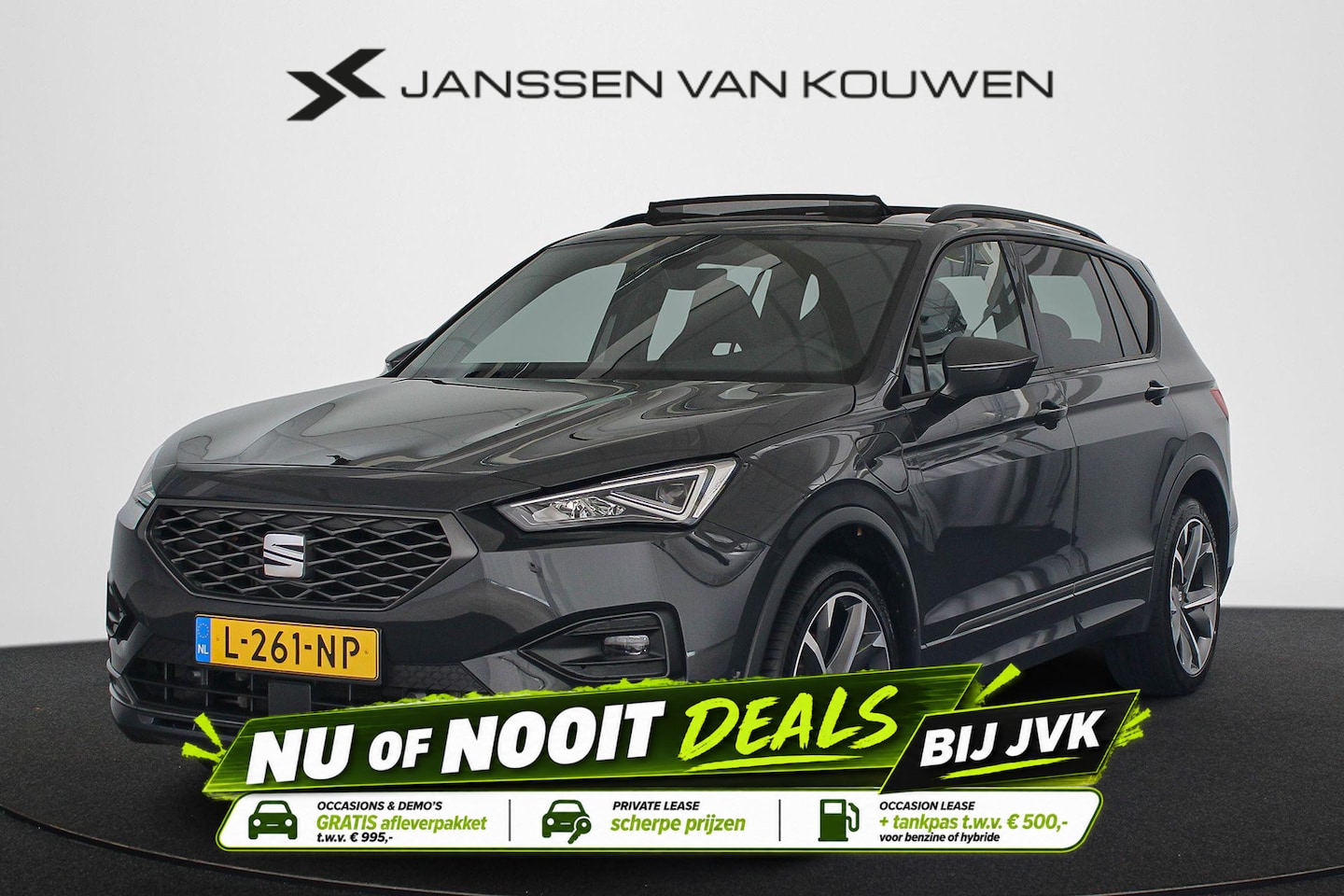 SEAT Tarraco - 1.4 TSI e-Hybrid PHEV FR Panoramadak Trekhaak Keyless Achteruitrijcamera - AutoWereld.nl