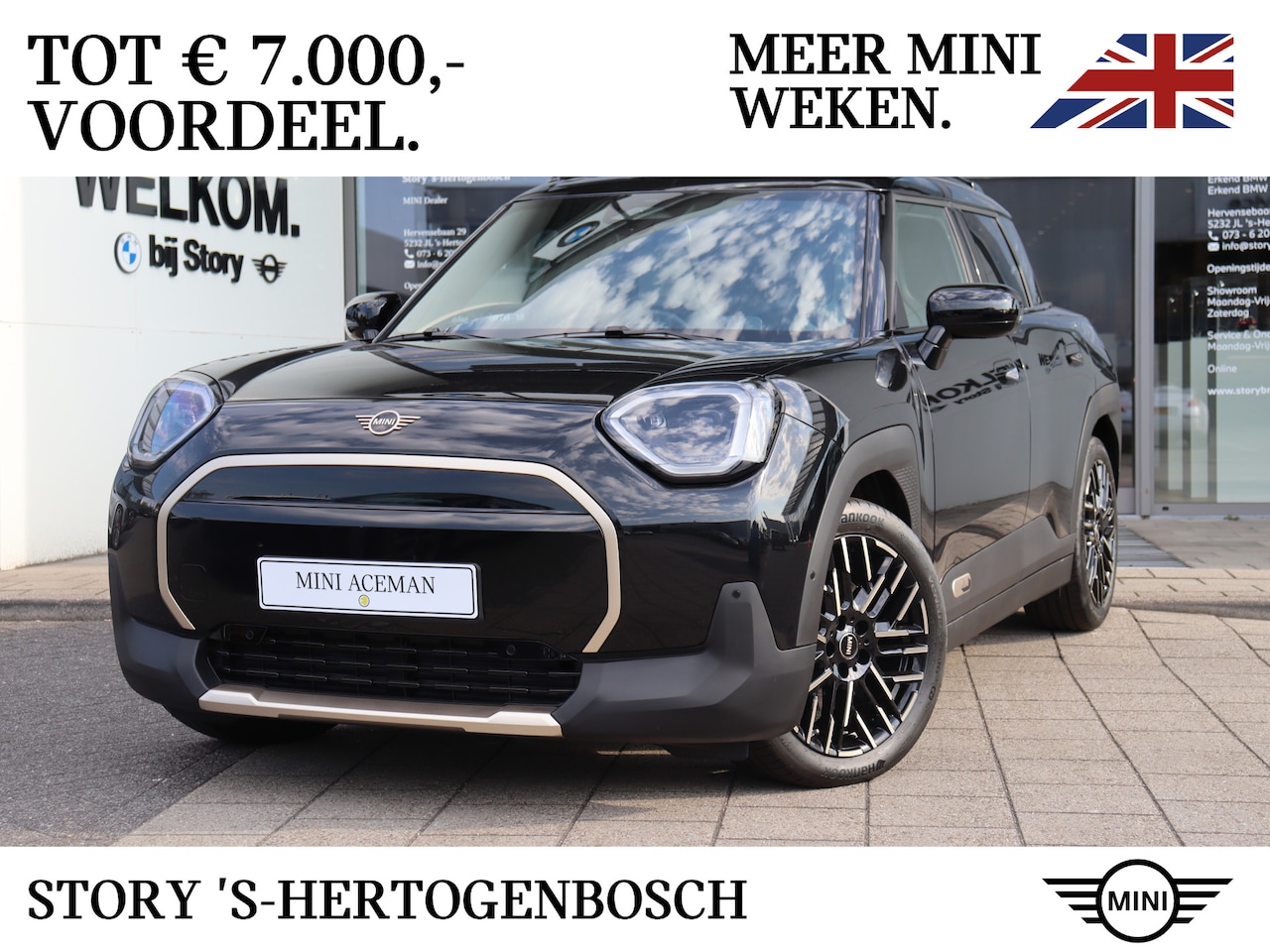 MINI Aceman - E / Favoured / Pakket M / 18" Night Flash Spoke 2-tone - AutoWereld.nl