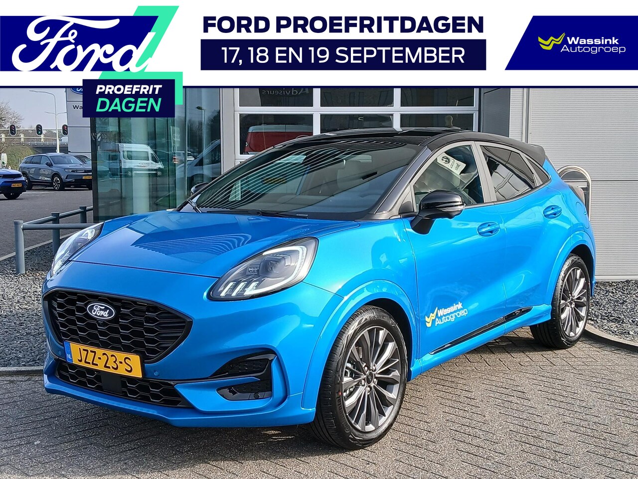 Ford Puma - 1.0i Ecoboost Hybrid 125pk Aut Sound Edition | 18 inch lichtmetalen velgen | Navigatie | - AutoWereld.nl