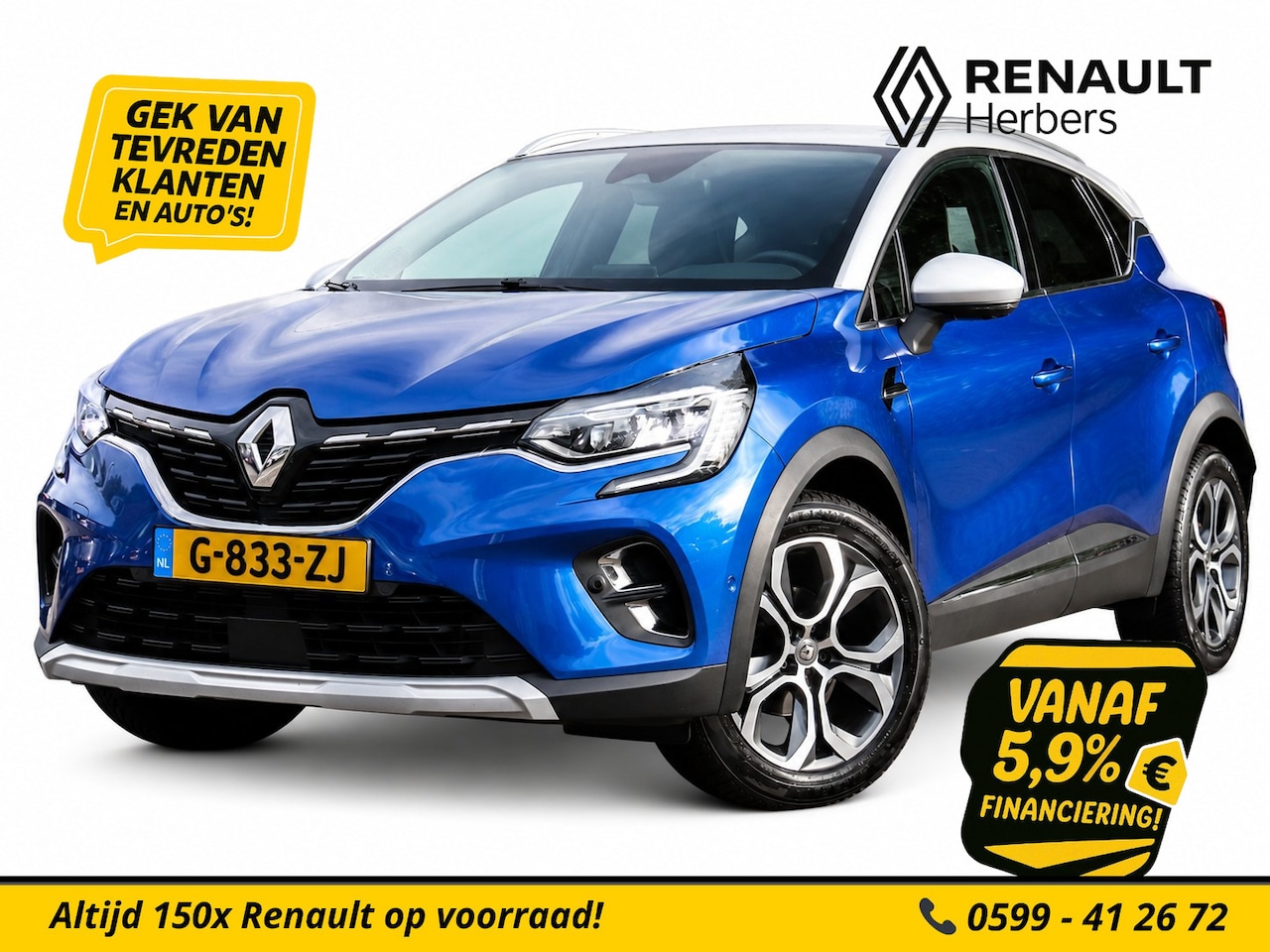 Renault Captur - 1.3 TCe 130 Edition One EDC AUTOMAAT / 360 CAMERA / ZEER LUXE - AutoWereld.nl