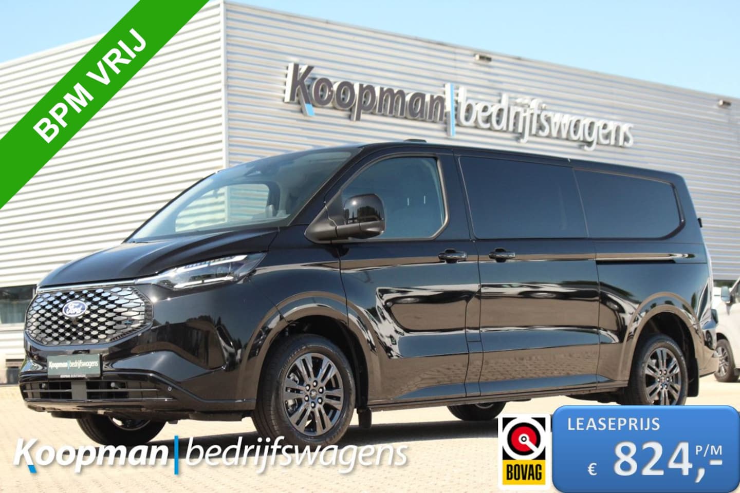 Ford Transit Custom - E-Transit 320 L2H1 Limited DC | 71 kWh | 160kW/218pk | Driver Assist | Adap. Cruise | 360° - AutoWereld.nl