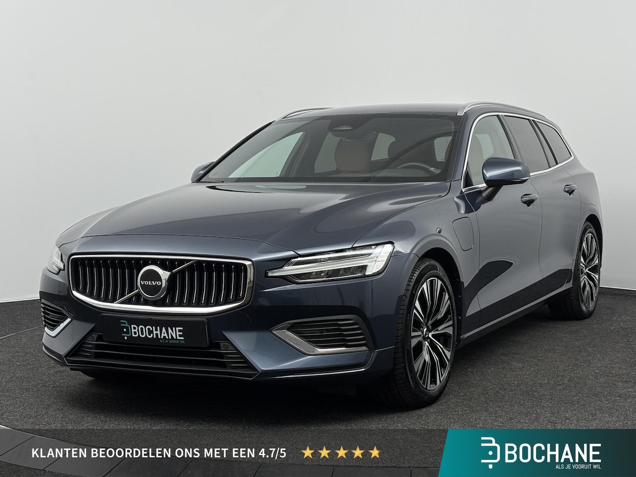 Volvo V60 - 2.0 T6 Plug-in hybrid AWD Plus Bright | Trekhaak | Leder | Camera | SoH 91,6% | - AutoWereld.nl