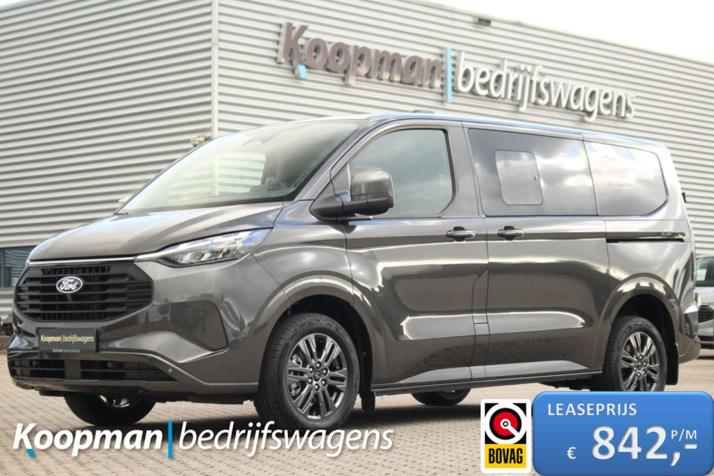 Ford Transit Custom - 2.5 PHEV 233pk L1H1 Kombi Limited | 8-Persoons | Incl. BPM | Stuur + Stoelverwarming | Key - AutoWereld.nl