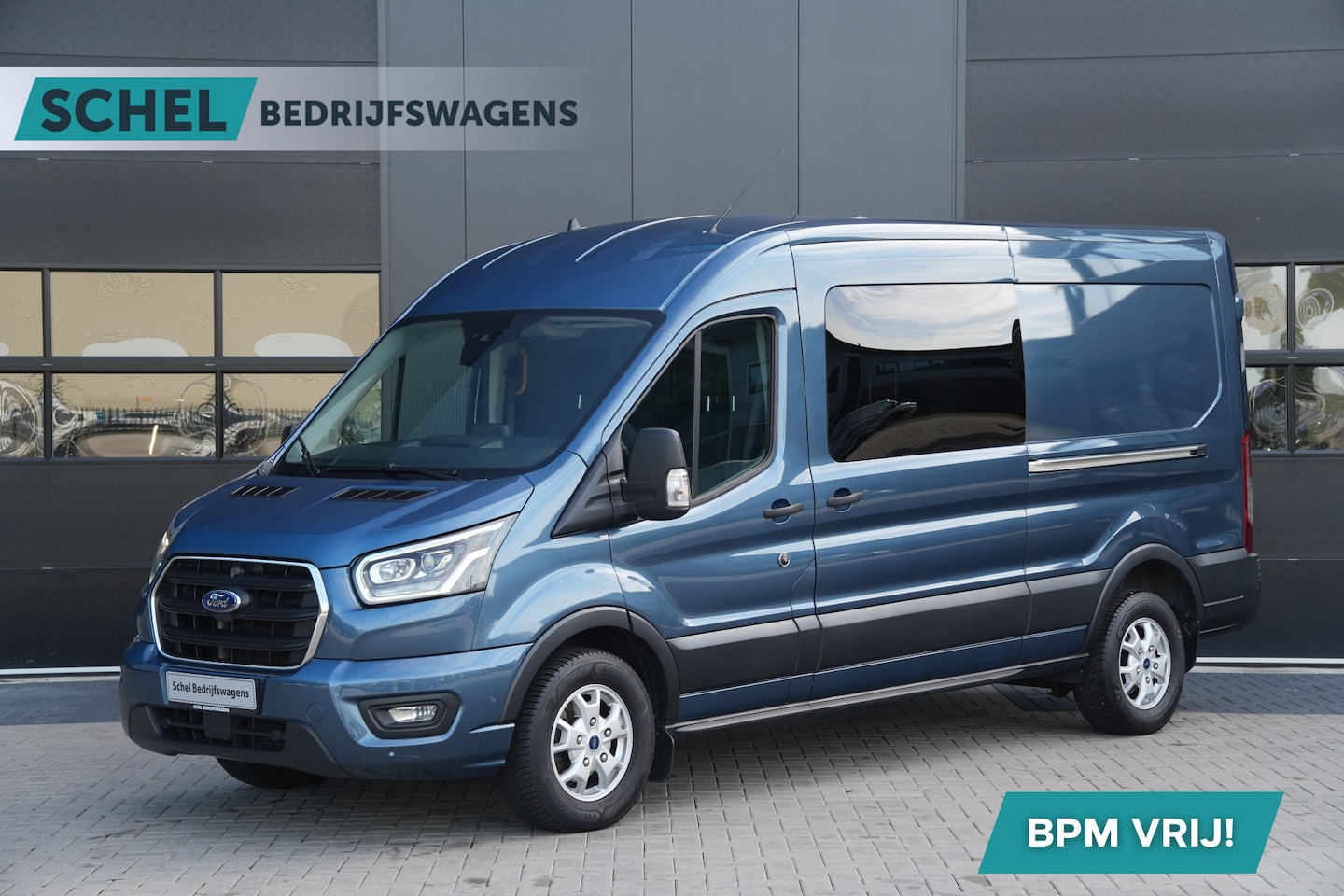 Ford Transit - 350 2.0 TDCI L3H2 Limited DC 185pk 5 Zits - 2x Schuif - Trekhaak - Cruise - Camera - Bi Xe - AutoWereld.nl