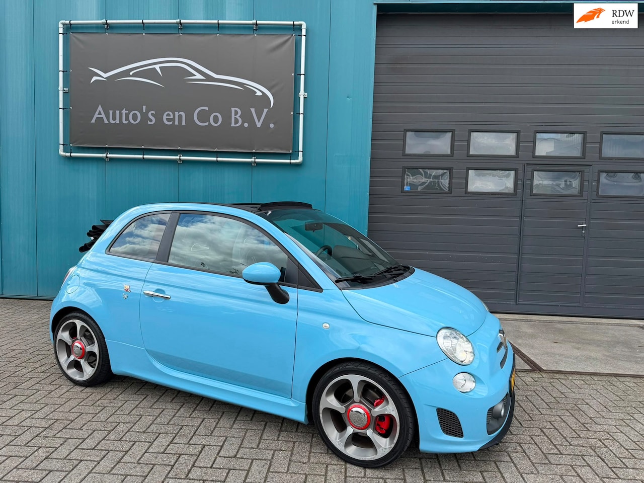 Fiat 500 C - 1.4 T-Jet Abarth 595 Turismo Cabrio160 pk Leder Stoelverwarming Clima bi-Xenon 17" Pdc Com - AutoWereld.nl