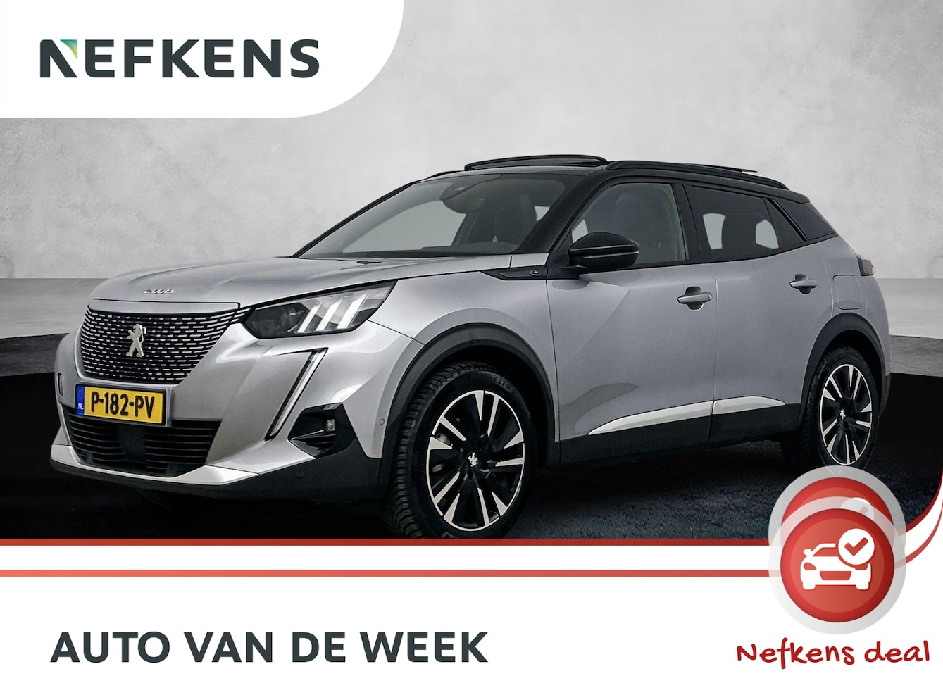 Peugeot e-2008 - SUV 136pk EV 50 kWh GT Pack | Accu 91% | Fase 3 | Panorama dak | Camera | Navigatie | Park - AutoWereld.nl