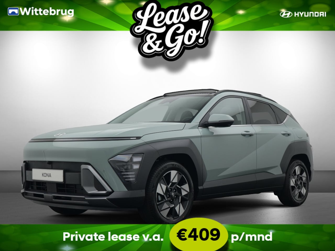 Hyundai Kona - 1.6 GDI HEV Premium Sky VALE Full Hybride Automaat met Panorama schuifdak, Navigatie, Lede - AutoWereld.nl