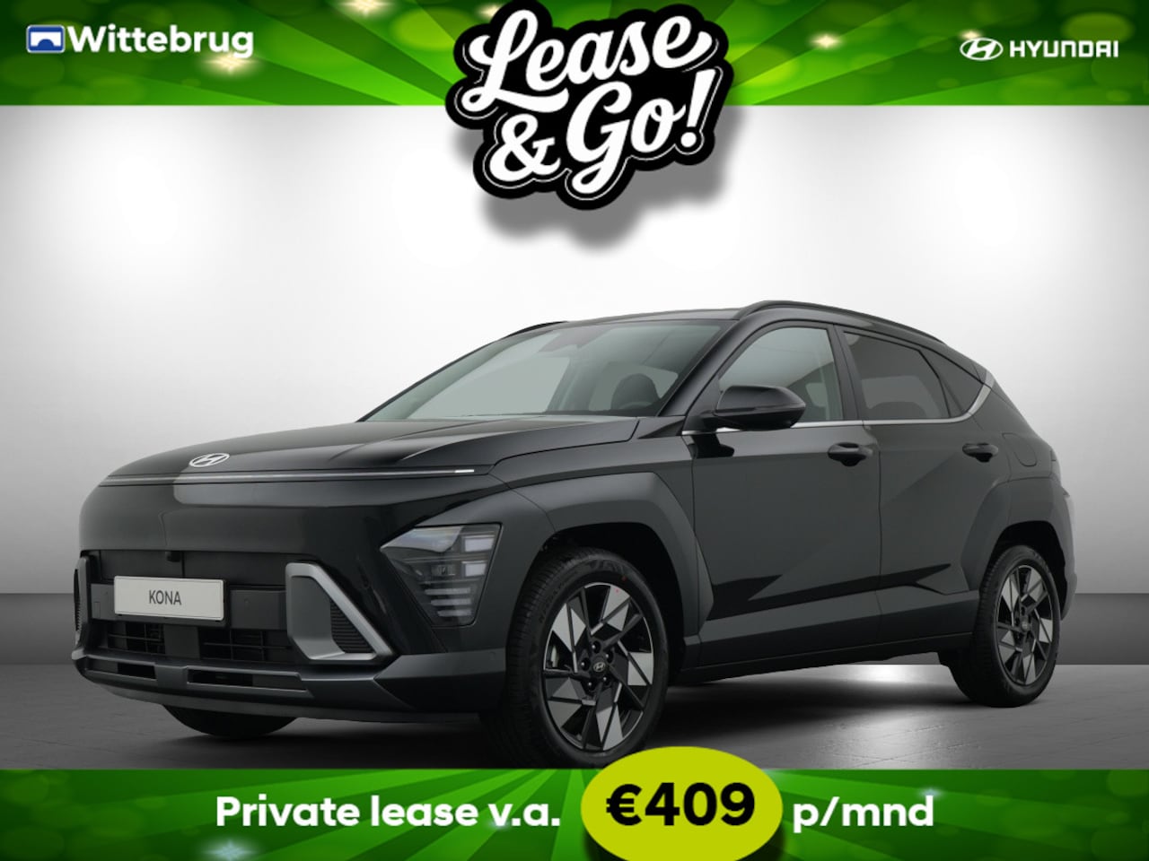 Hyundai Kona - 1.6 GDI HEV Premium Full Hybride Automaat met Navigatie, Lederen bekleding en Stoelverwarm - AutoWereld.nl