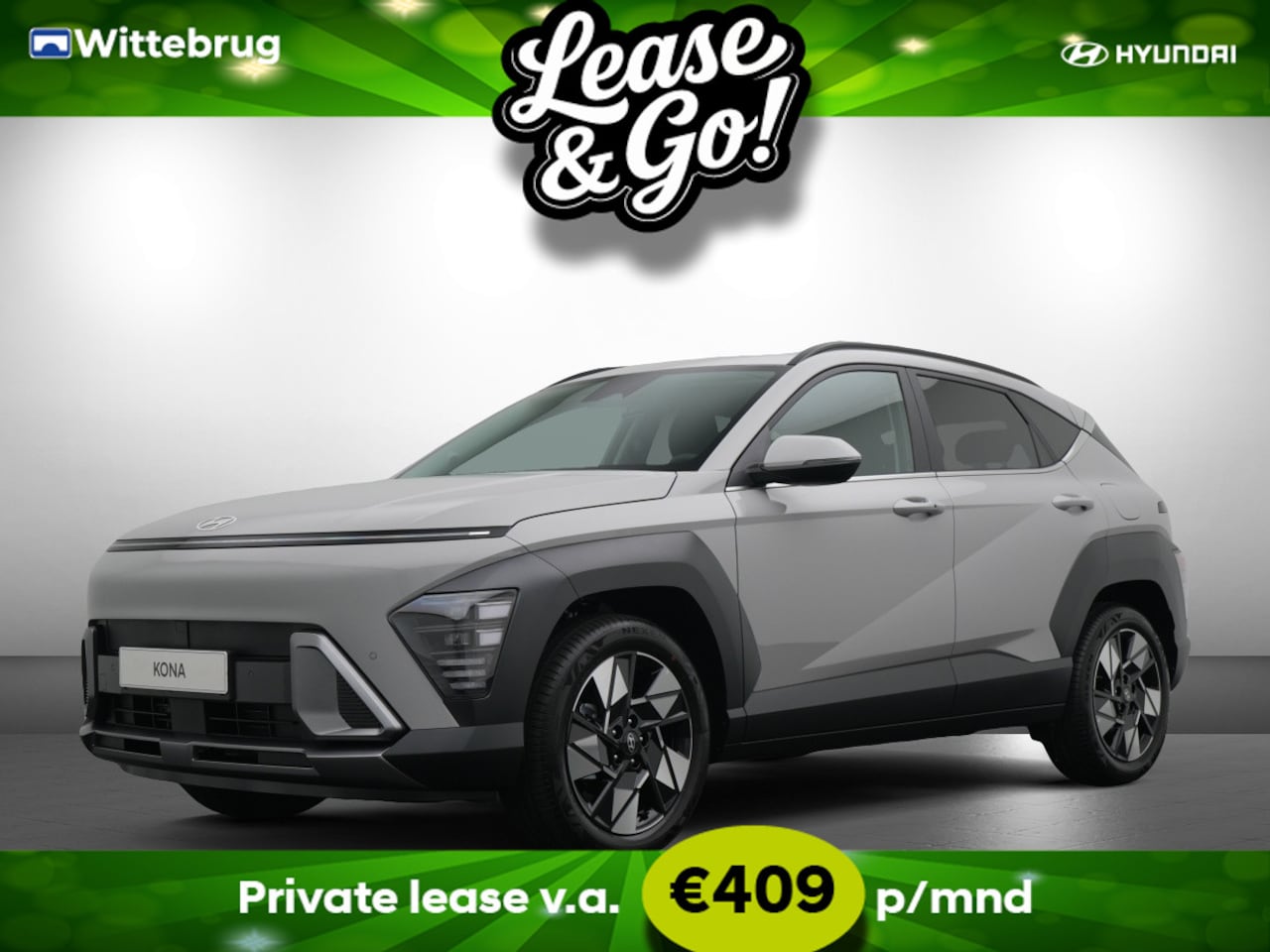 Hyundai Kona - 1.6 GDI HEV Premium Full Hybride Automaat met Navigatie, Lederen bekleding en Stoelverwarm - AutoWereld.nl