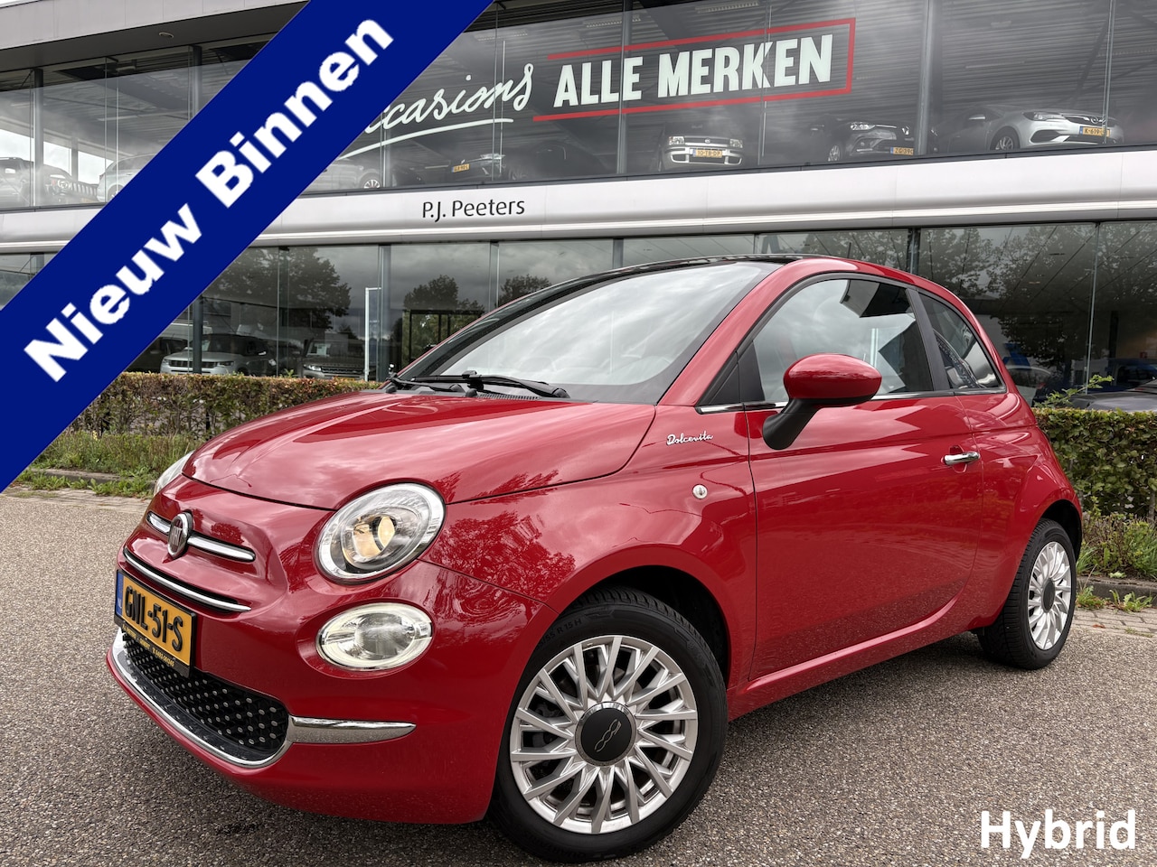 Fiat 500 - 1.0 Hybrid Dolcevita Airco - Apple carplay - Navigatie - Glazen panoramadak - Cruise contr - AutoWereld.nl
