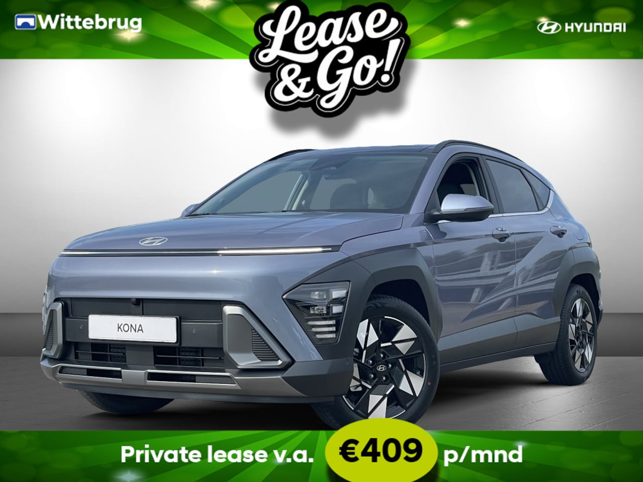 Hyundai Kona - 1.6 GDI HEV Premium Sky Met Lederen Bekleding, Stoelverwarming, Camera en Navigatie Privat - AutoWereld.nl