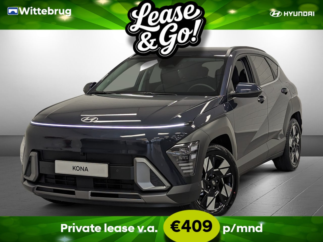 Hyundai Kona - 1.6 GDI HEV Premium Full Hybride Automaat met Navigatie, Lederen bekleding en Stoelverwarm - AutoWereld.nl