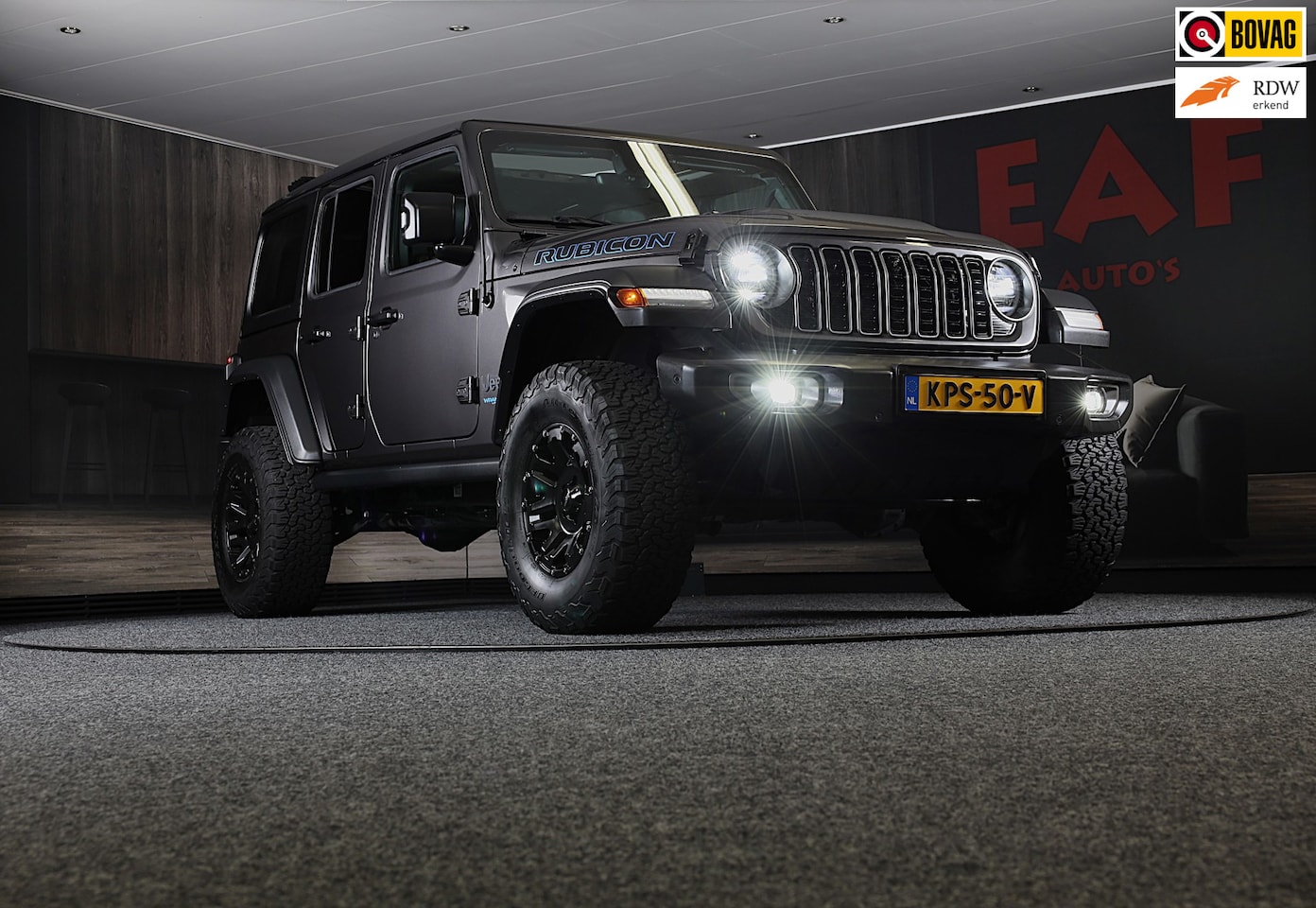 Jeep Wrangler Unlimited - 4xe 380 RUBICON Sky One Touch / Verhoogd / 360 Camera / Leder / Acc / Leder / Navi / Led / - AutoWereld.nl