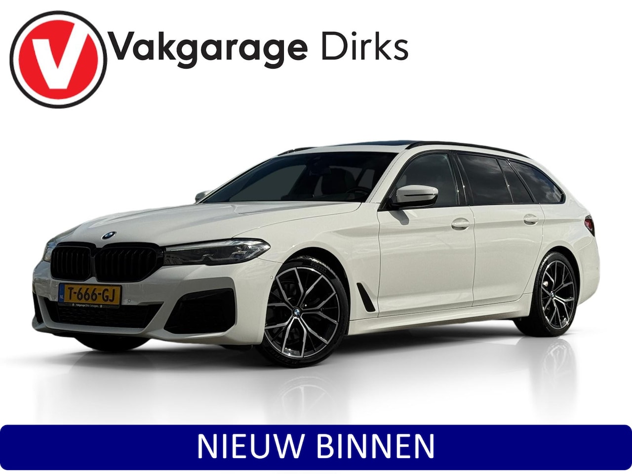 BMW 5-serie Touring - 520i M-sport ✅ Pano ✅ Trekhaak ✅ Leder - AutoWereld.nl