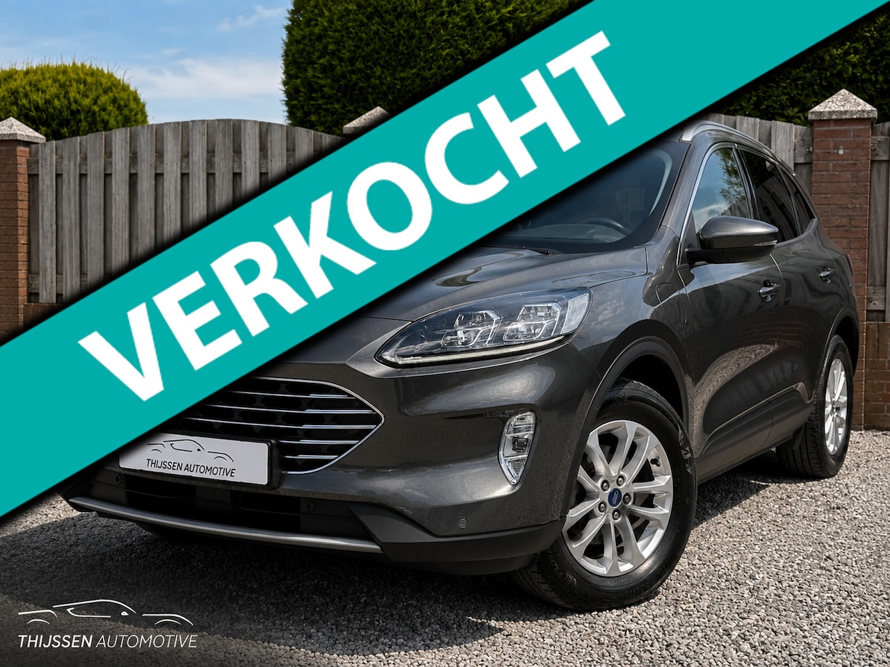 Ford Kuga - 2.5 PHEV Titanium X HALF LEER E-STOELEN P-CAMERA STOELVERWARMING STUURVERWARMING ECC NAVI - AutoWereld.nl