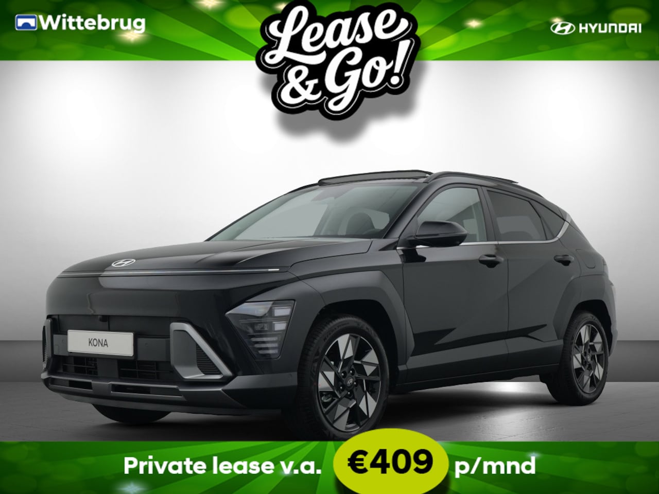 Hyundai Kona - 1.6 GDI HEV Premium Sky Full Hybride Automaat met Panorama schuifdak, Navigatie, Lederen b - AutoWereld.nl