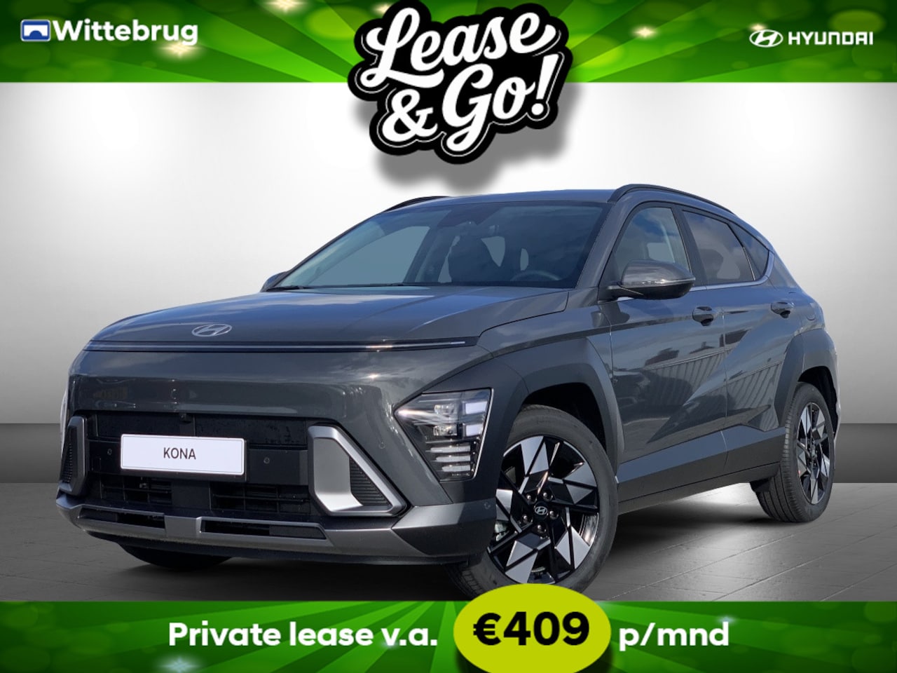 Hyundai Kona - 1.6 GDI HEV Premium Full Hybride Automaat met Navigatie, Lederen bekleding en Stoelverwarm - AutoWereld.nl