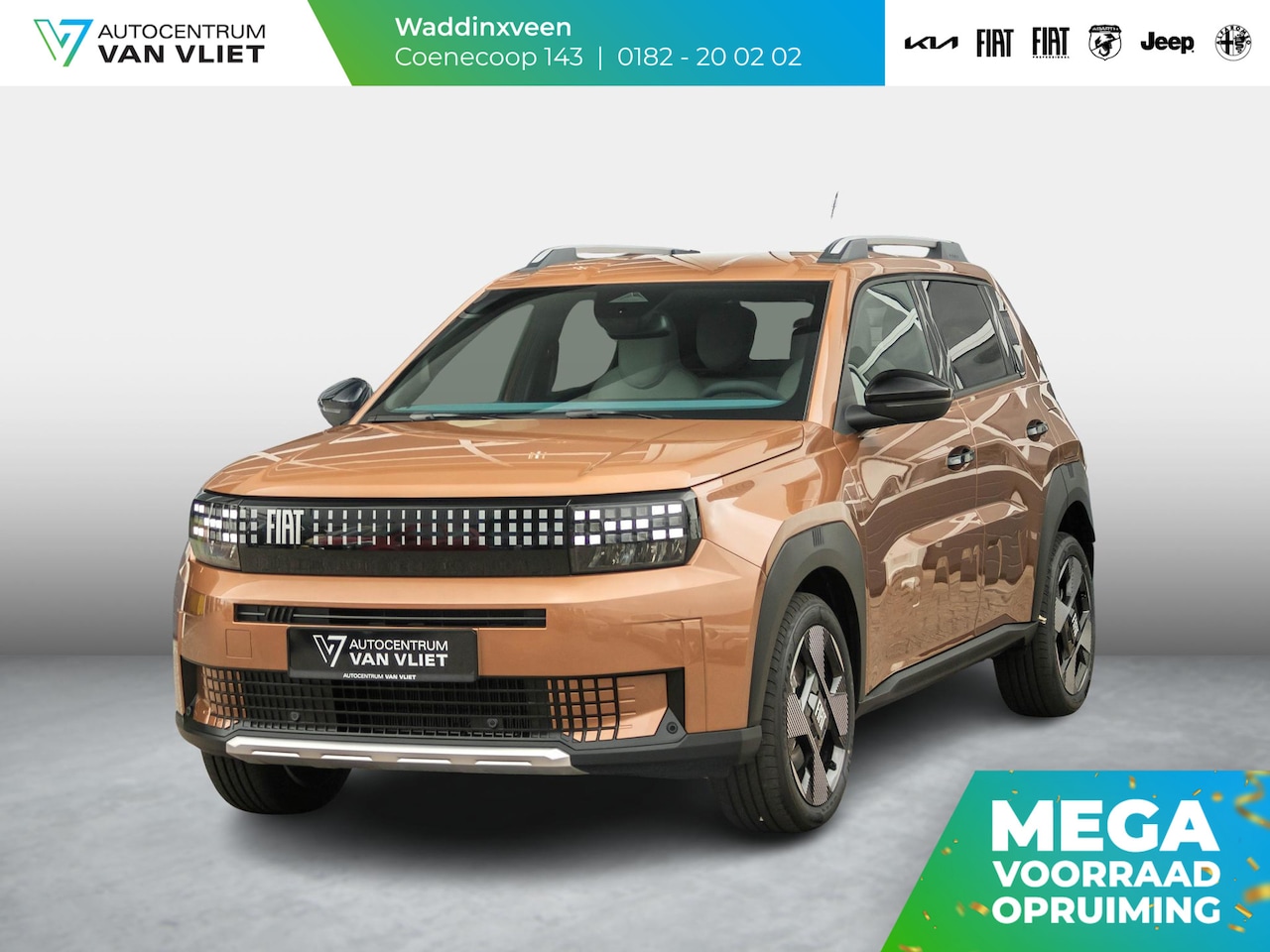 Fiat Grande Panda - La Prima 44 kWh | Uit voorraad leverbaar | Clima | Cruise | Camera | Apple Carplay | 17" | - AutoWereld.nl