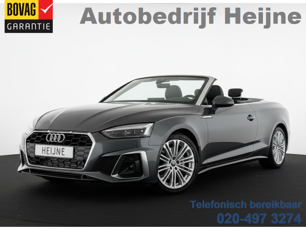 Audi A5 Cabriolet - 40 TFSI 204PK S-TRONIC S-LINE SPORT LEDER/CAMERA/CARPLAY - AutoWereld.nl