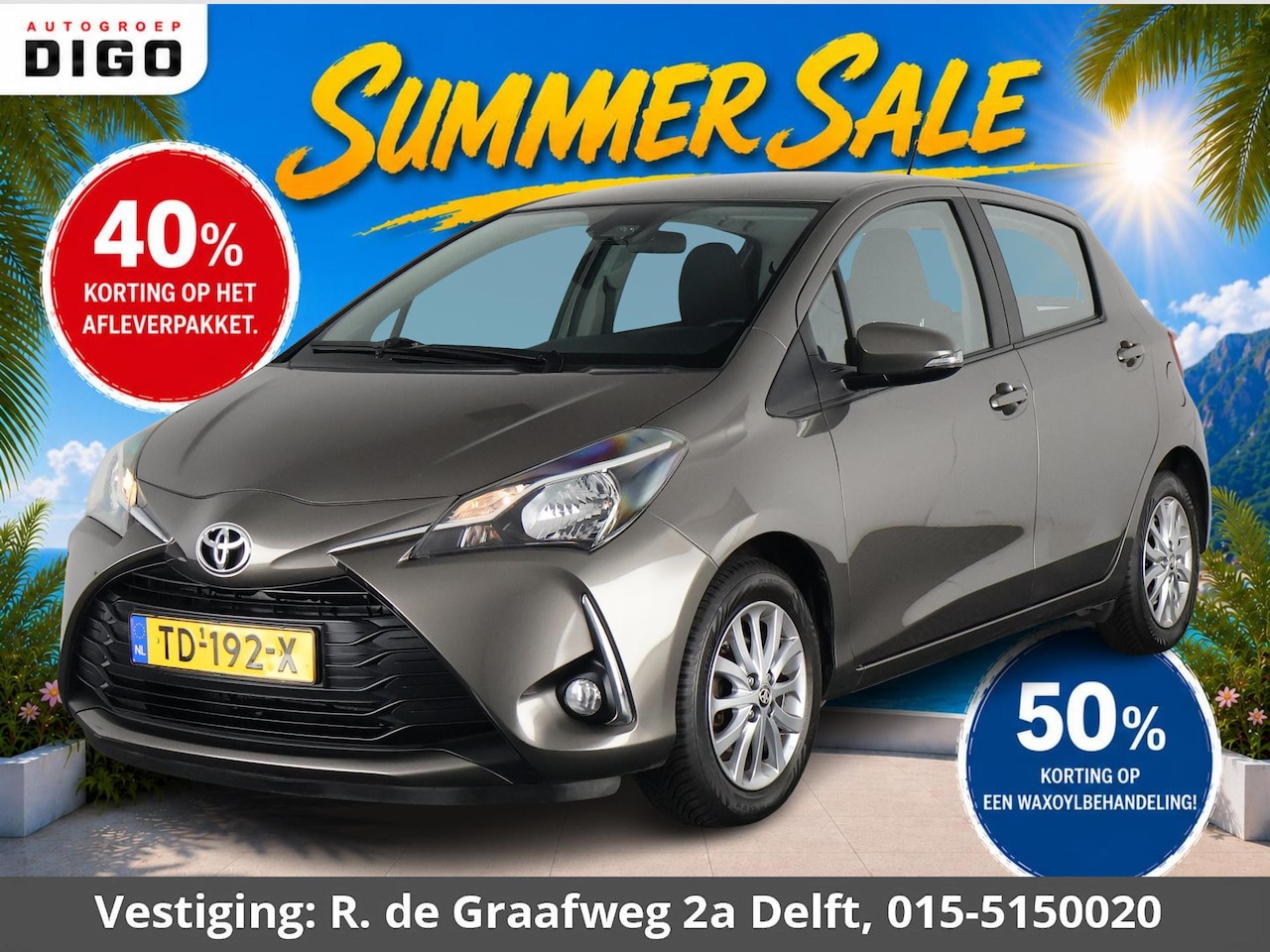 Toyota Yaris - 1.0 VVT-i Aspiration | Airco | Bluetooth | Lichtmetalen velgen | Mistlampen | - AutoWereld.nl