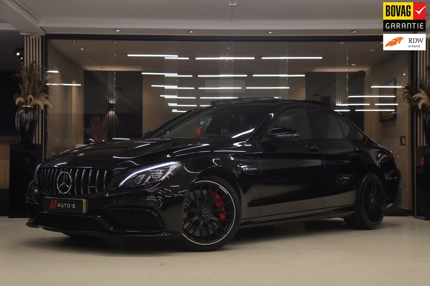 Mercedes-Benz C-klasse - AMG 63 S 4MATIC PANO/HUD/MEMORY/BURM/360C/BOMVOL - AutoWereld.nl