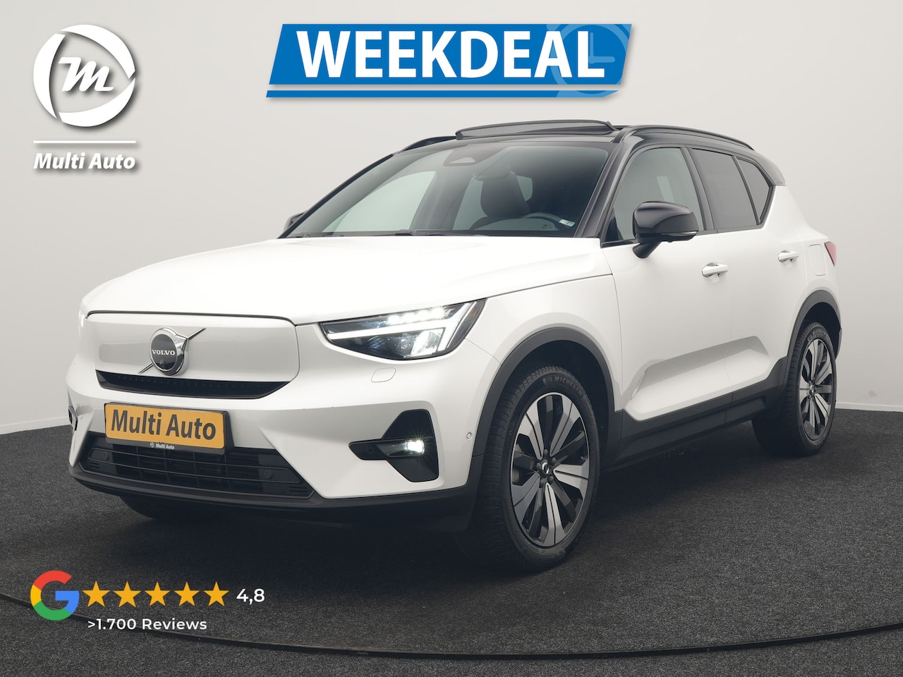 Volvo XC40 - Recharge Ultimate 69 kWh 231pk Dealer O.H | Panodak | 360 Camera | Adaptive Cruise | Harma - AutoWereld.nl