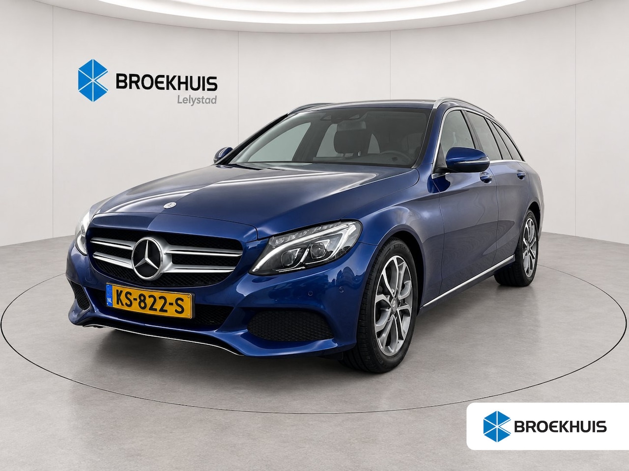Mercedes-Benz C-klasse Estate - C350e 279PK LEASE EDITION PLUS AUTOMAAT / NAVI / LEDER / CLIMA / FULL-LED / PDC / 17" LMV - AutoWereld.nl