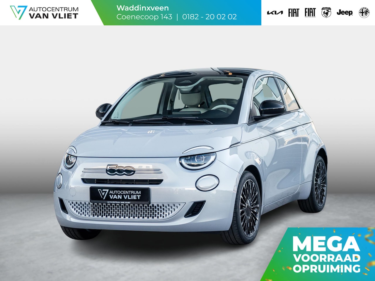 Fiat 500 - Hybrid La Prima | Clima | LED | PDC | JBL Premium Audio | 17" | Camera | Canneloni Ivory/P - AutoWereld.nl