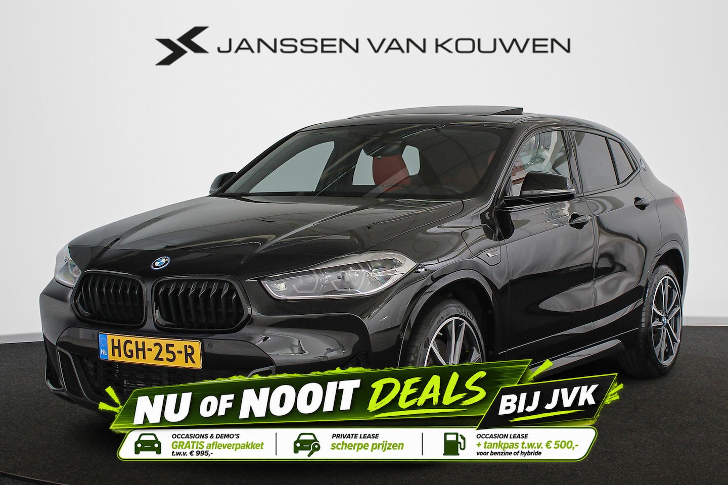BMW X2 - xDrive25e High Executive M Sport Panoramadak Rood Leder - AutoWereld.nl