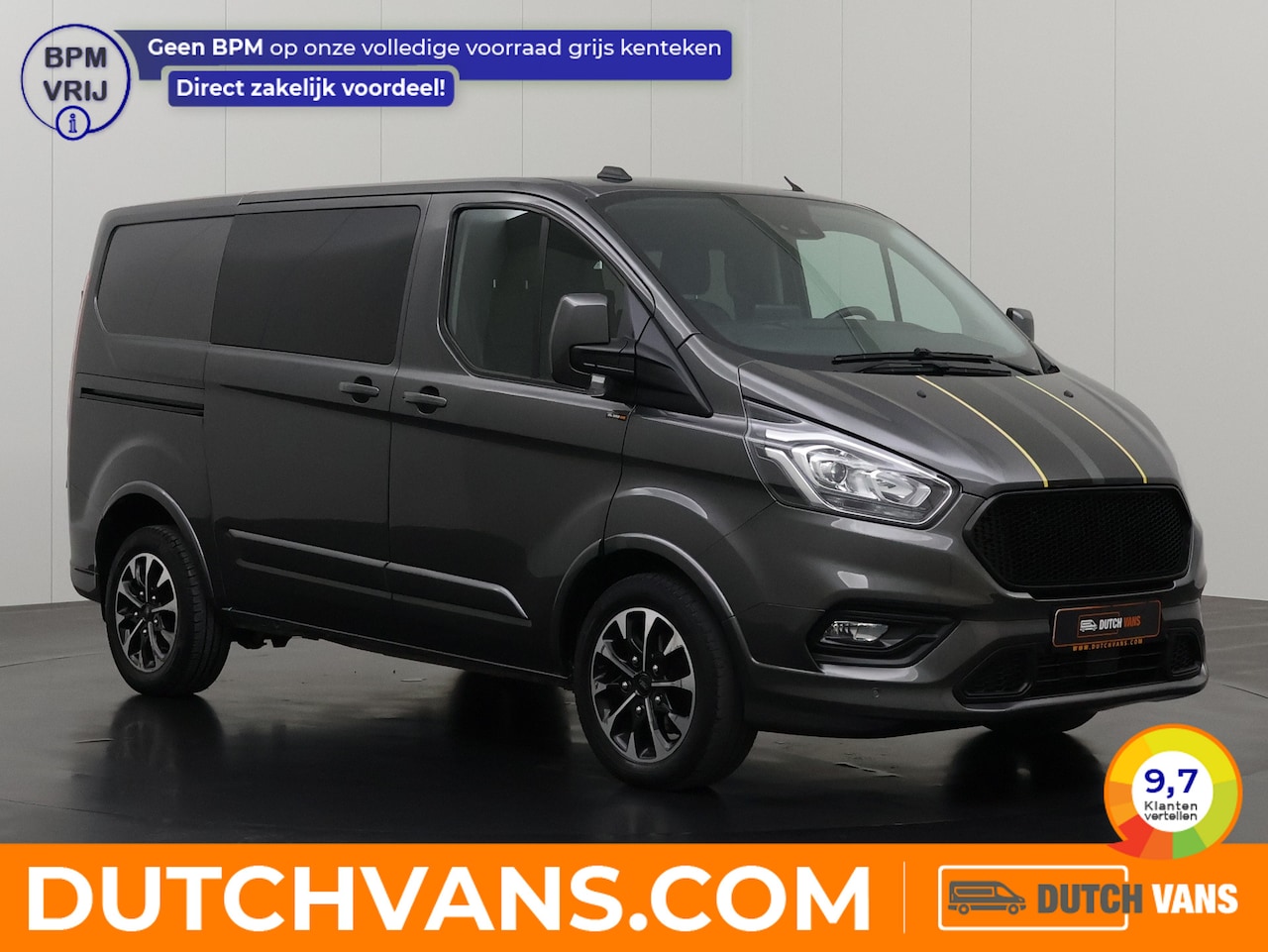 Ford Transit Custom - 2.0TDCi 170PK Automaat Dubbele Cabine Sport | Navigatie | Camera | 2xSchuifdeur | Airco | - AutoWereld.nl