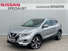 Nissan Qashqai - 1.6 DIG-T 163 Pk Tekna Plus Navigatie, Panoramadak, Leder, LED, 19"Lm, 360 Camera, Stoel v