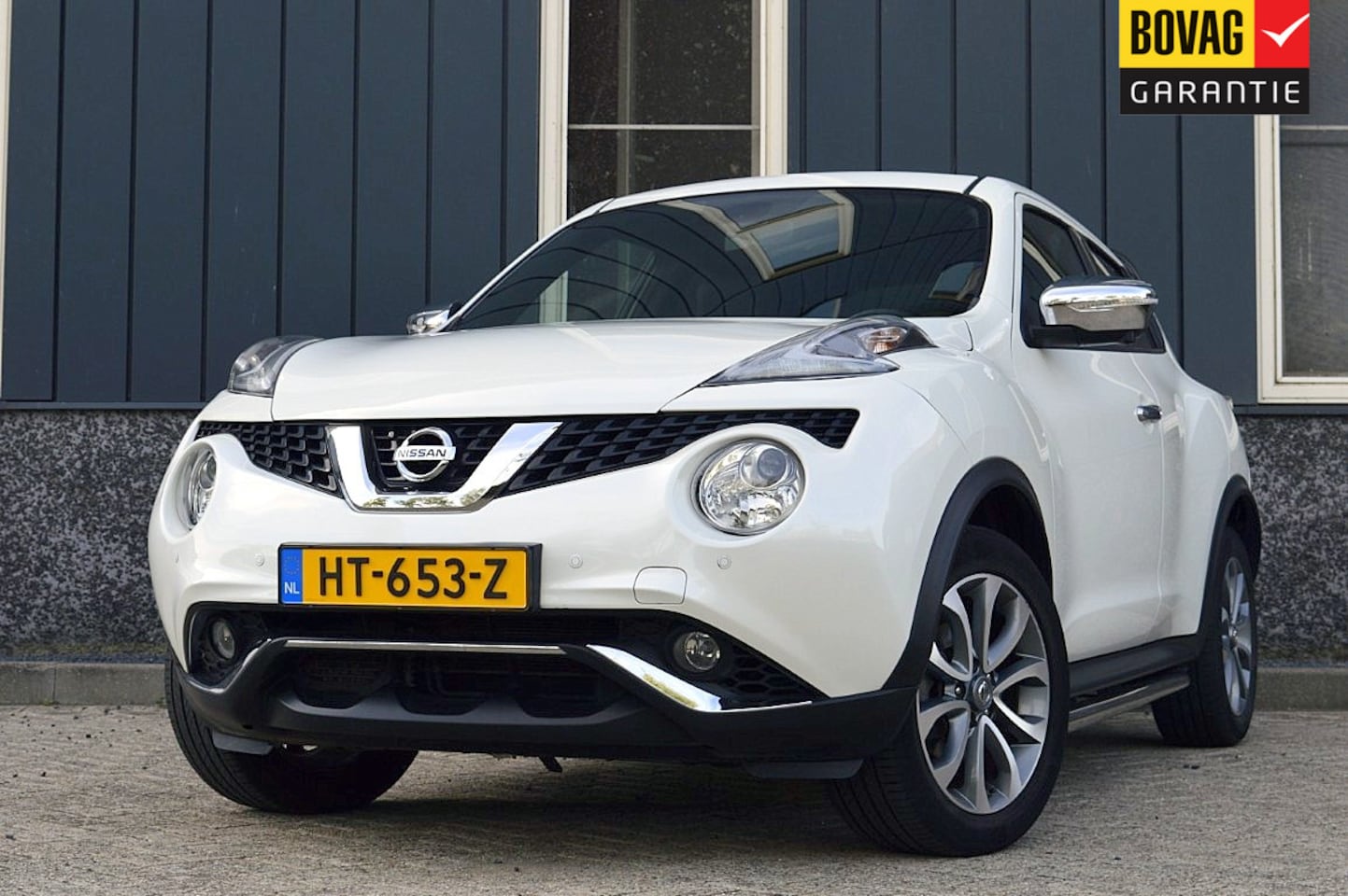 Nissan Juke - 1.6 Tekna Rijklaarprijs-Garantie Panorama dak Leder Interieur Navigatie Airco - AutoWereld.nl