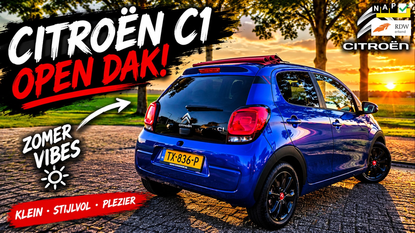 Citroën C1 - 1.0 VTi Airscape Urban Ride 1.0 VTi Airscape Urban Ride, Camera, Cabrio - AutoWereld.nl