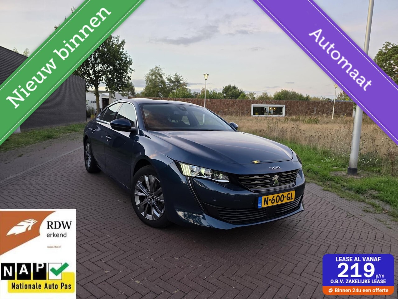 Peugeot 508 - 1.2 PureTech Blue Lease Active DB VV Navi/Camera/APK - AutoWereld.nl