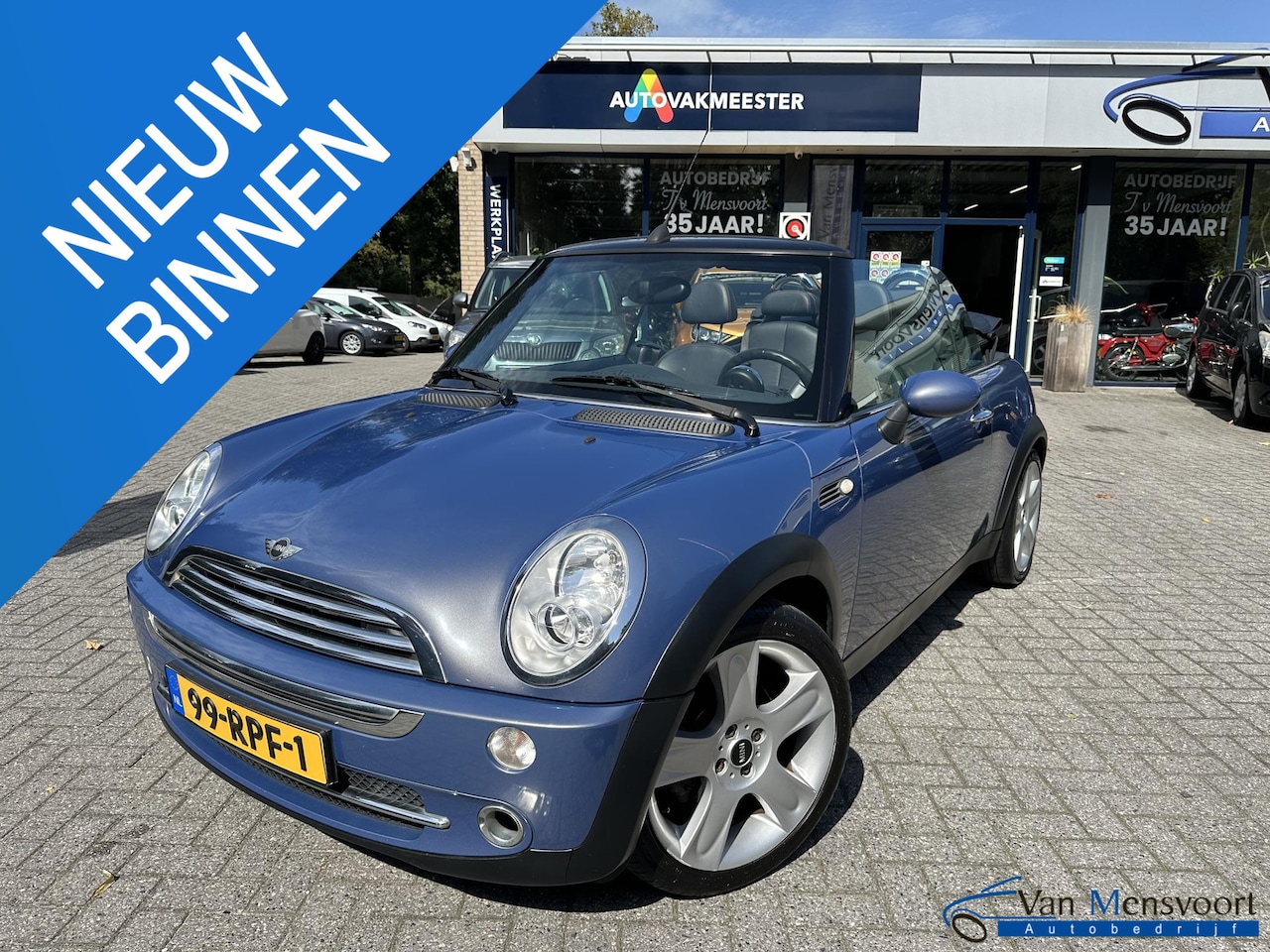 MINI Cabrio - 1.6 Cooper Chili Airco|Leder|Harman-Kardon|Stoelverwarming|Windscherm - AutoWereld.nl