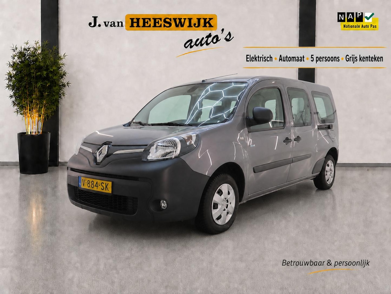 Renault Kangoo - Z.E. Maxi Airco | Navigatie | Cruisecontrole | Batterijkoop | 5 zitplaatsen - AutoWereld.nl