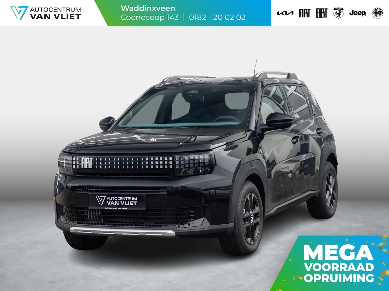 Fiat Grande Panda - 1.2 Hybrid Edizione Nero | Automaat | PDC | Airco | Apple Carplay | Cruise | Pack Style - AutoWereld.nl